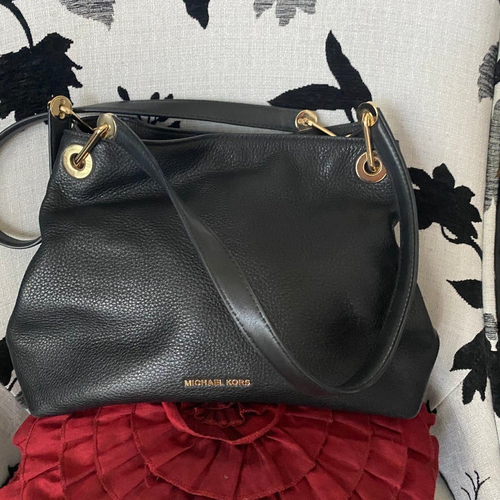 Michael Korse Raven Pebble Leather Tote Handbag